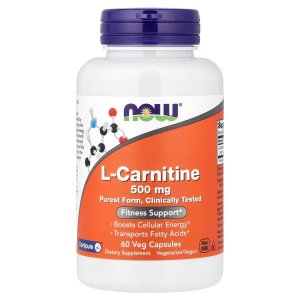 NOW Foods L-Carnitine 500 mg Fitness Support 60 Capsules