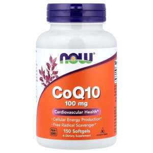 NOW Foods CoQ10 100 mg Cellular Energy Production 150 Softgels