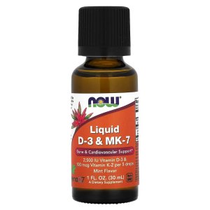 NOW Foods Liquid D-3 &amp; MK-7 Mint  30 ml
