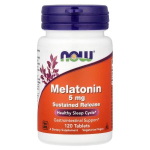 NOW Foods Melatonin 5 mg Gastrointestinal Support 120 Tablets