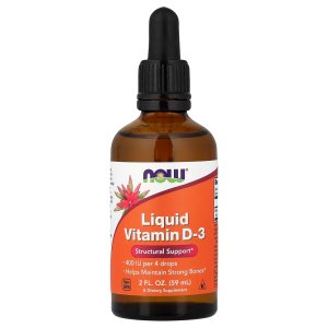 NOW Foods Liquid Vitamin D-3 400 IU Per 4 Drops 59 ml