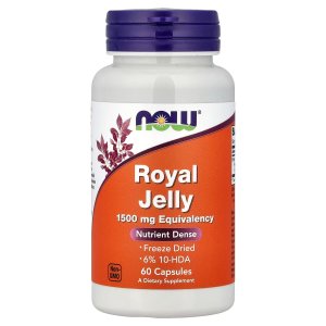 NOW Foods Royal Jelly 60 1500 mg Equivalency Capsules