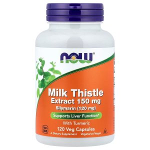 NOW Foods Milk Thistle Extract with Turmeric 120 Capsules