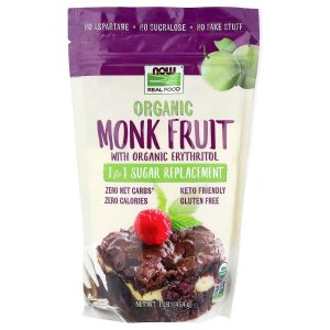 NOW Foods Organic Monk Fruit With Organic Erythritol 454 g