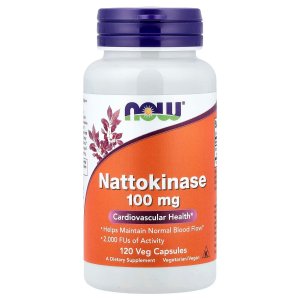 NOW Foods Nattokinase, 100 mg Cardiovascular Health 120 Capsules