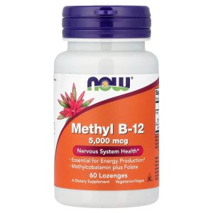 NOW Foods Methyl B-12 Essential For Energy Production 60 Capsules
