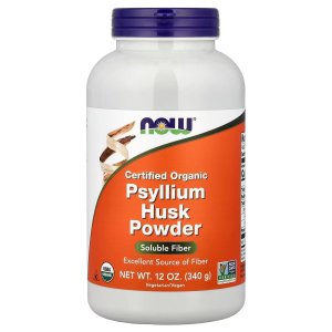 NOW Foods Certified Organic Psyllium Husk Powder 340 g
