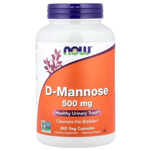 NOW Foods D-Mannose 500 mg Cleanses the Bladder240 Capsules