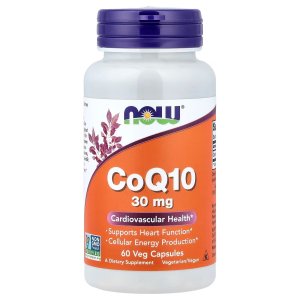 NOW Foods CoQ10 30 mg Supports Heart Function 60 Capsules