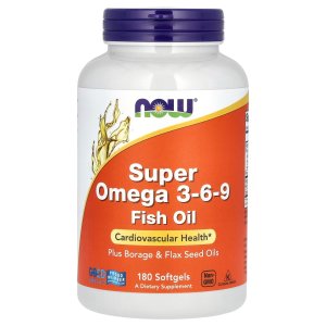 NOW Foods Super Omega 3-6-9 Cardiovascular Health 180 Softgels