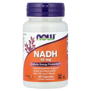 NOW Foods NADH 10 mg Cellular Energy Production 60 Capsules