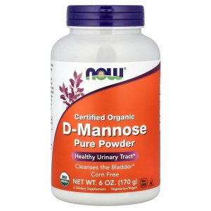 NOW Foods Certified Organic D-Mannose Pure Powder 170 g