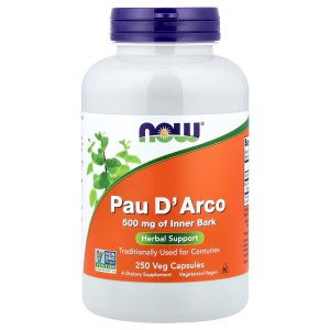 NOW Foods Pau D' Arco 500 mg Traditionally Used for Centuries 250 Capsules