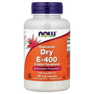 NOW Foods Vegetarian Dry E-400, 268 mg (400 IU) 100  Capsules