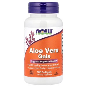 NOW Foods Aloe Vera Gels Supports Digestive Health 100 Softgels