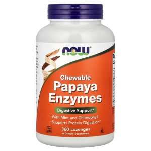 NOW Foods Chewable Papaya Enzymes Digestive Support 360