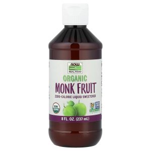 NOW Foods Organic Monk Fruit Zero-Calorie Liquid Sweetener (237 ml)