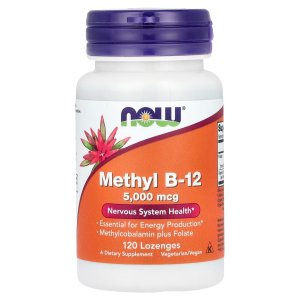 NOW Foods Methyl B-12 _10,000 mcg Nervous System Health 60 Lozenges