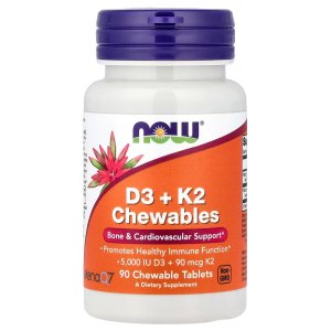 Now Foods D3 K2 Chewables 90 Chewables Tablets