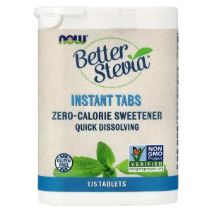 NOW Foods Better Stevia Instant Tabs Zero-Calorie Sweetener Certified Non-GMO Gluten-Free 175 Tablets