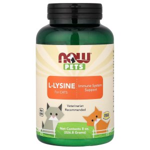 NOW Pet Health L-Lysine  Powder Formulated for Cats NASC Certified 226.8 g