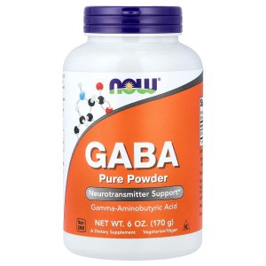 NOW Foods GABA (Gamma-Aminobutyric Acid) Powder Neurotransmitter Support