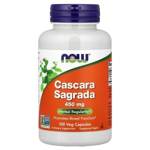 NOW Foods Cascara Sagrada (Rhamnus purshiana) 450 mg Herbal Regularity 100  Capsules