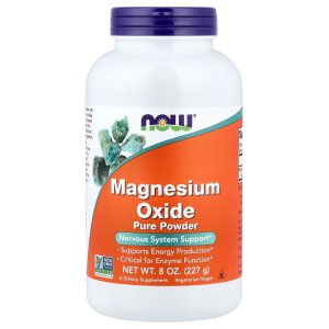 NOW Foods Magnesium Oxide Enzyme Function Nervous System Support 227 g