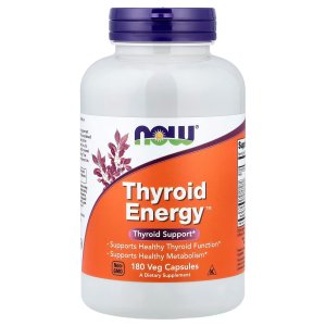NOW Foods Thyroid Energy™ Iodine and Tyrosine plus Selenium Zinc and Copper 180 Capsules