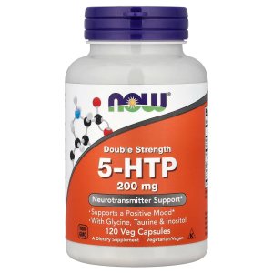 NOW Foods 5-HTP With Glycine Taurine &amp; Inositol 120 Capsules