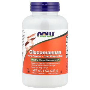 NOW Foods Glucomannan (Amorphophallus konjac) Pure Powder Supports Regularity Healthy Weight Management