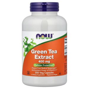 NOW Foods Green Tea Extract 400 mg with Vitamin C for Dietary Cellular Protection 250 Capsules