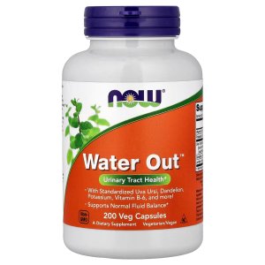 NOW Foods Water Out With Standardized Uva Ursi Dandelion Potassium and Vitamin B-6 100 Capsules