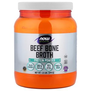 NOW Foods Sports Nutrition Beef Bone Broth Powder made with Premium-Quality Beef Bone Extract