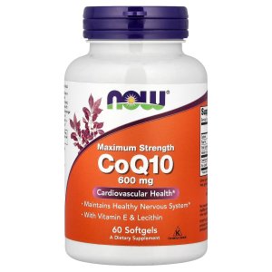 NOW Foods CoQ10 400 mg w/Lecithin &amp; Vitamin E 60 Softgels