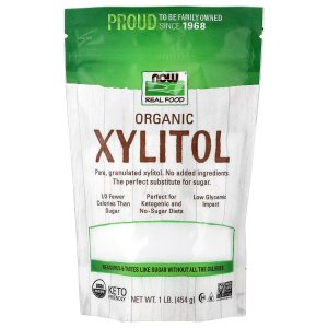 NOW Foods Organic Xylitol Pure with No Added Ingredients Keto-Friendly Low Glycemic Impact Low