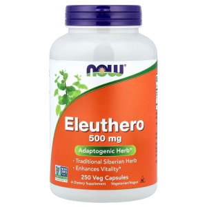 NOW Foods Eleuthero 500 mg 250 Veg Capsules