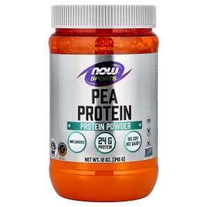 NOW Foods Sports Nutrition Pea Protein 24 g Easily Digested Unflavored Powder