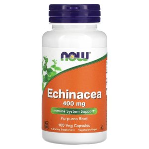 NOW Foods Echinacea (Purpurea Root) 400 mg Immune System Support 250 Veg Capsules