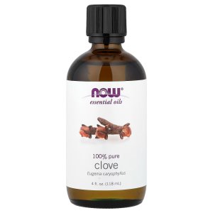 NOW Foods Essential Oil Clove 4 Fluid Ounce + 1 Glass Dropper 118 ml