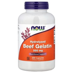 NOW Foods Hydrolyzed Beef Gelatin 200 Capsules