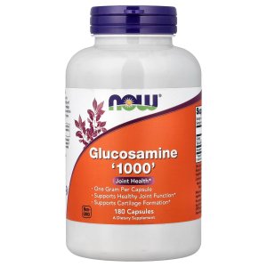 NOW Foods Glucosamine 1000 with UL Dietary Supplement Certification 180 Veg Capsules