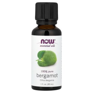 NOW Essential Oils Organic Bergamot Oil Cold Pressed Undiluted 30 ml