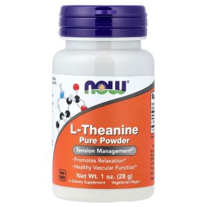 NOW Foods L-Theanine Pure Powder Tension Management Amino Acid