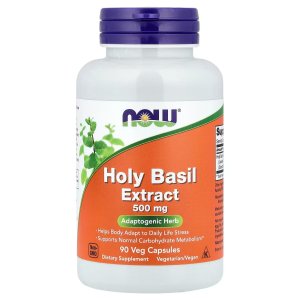 NOW Foods Holy Basil Extract 500 mg (Holy Basil is a Sacred Plant in Ayurveda) 90 Veg Capsules