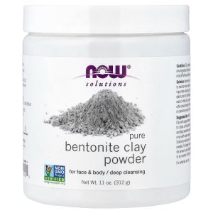 NOW Foods Solutions Bentonite Clay Powder Great for Oily Problem Skin