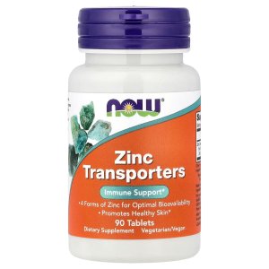 Now Foods Zinc Transporter 90 Tablets Vegan Immune Support