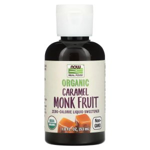 NOW Foods Certified Organic Monk Fruit Liquid Zero-Calorie Liquid Sweetener Non-GMO Low Glycemic Impact