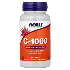 NOW Foods Vitamin C-1,000 with 100 mg of Bioflavonoids Antioxidant protection 100 Veg Capsules