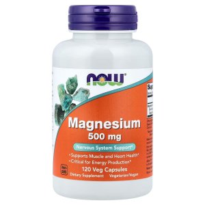 NOW Foods Magnesium Citrate Enzyme Function Nervous System Support 120 Veg Capsules